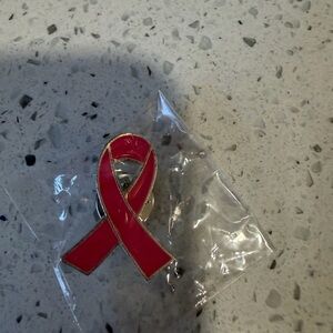 Red Awareness Ribbon Pin